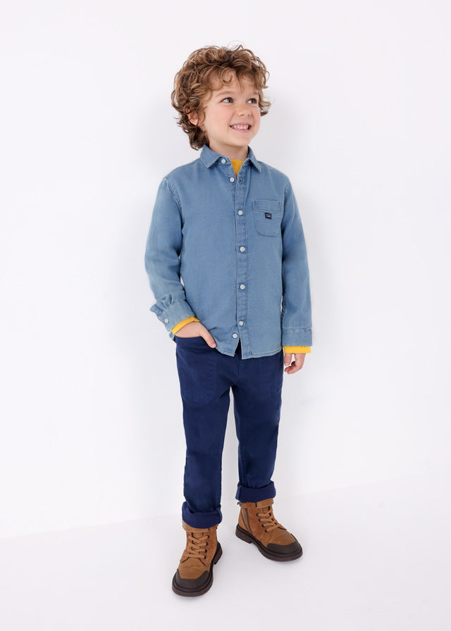 Camisa m/l soft denim