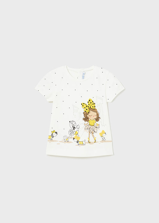 Camiseta m/c niña con perros