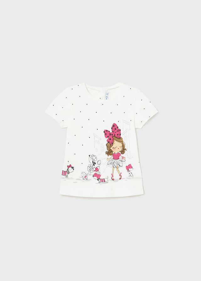 Camiseta m/c niña con perros